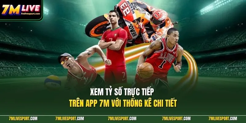 Xem tỷ số trực tiếp trên app 7M với thống kê chi tiết